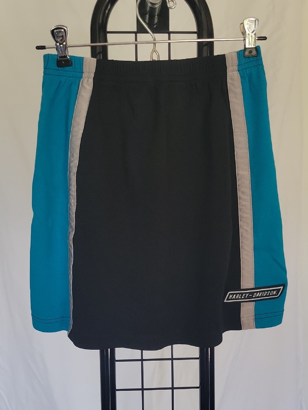 Harley-Davidson Skirt, XL, Black/Blue/Silver, Vintage